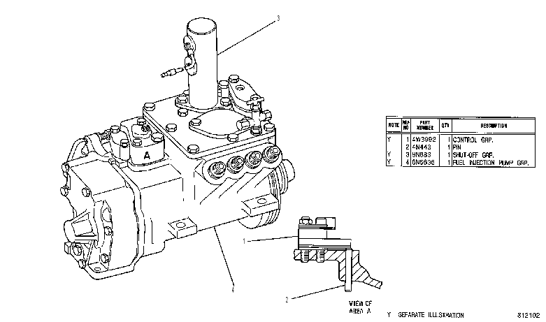 ТНВД с регулятором 4W3978 CAT