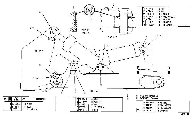 FRAME GP-RIPPER 4T0125 CAT