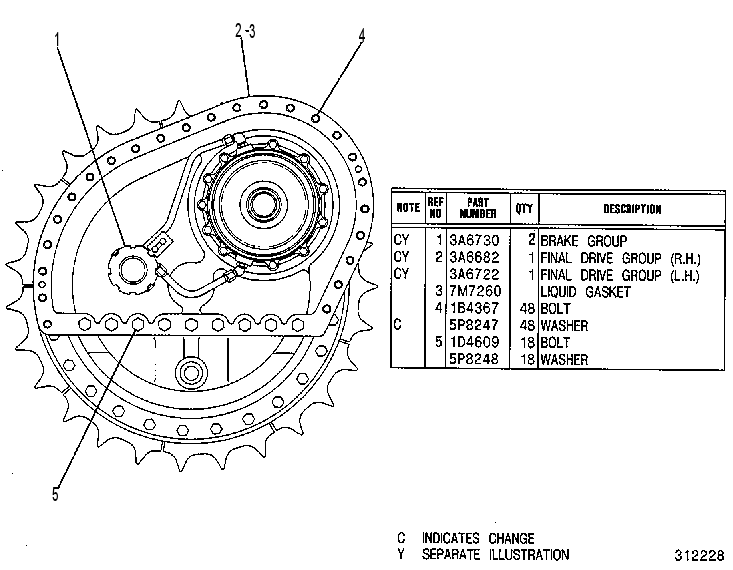 FINAL DRIVE & BRAKE GP 3A6421 CAT