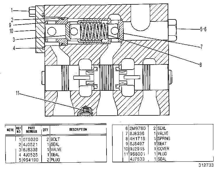 Клапан 4T5899 CAT