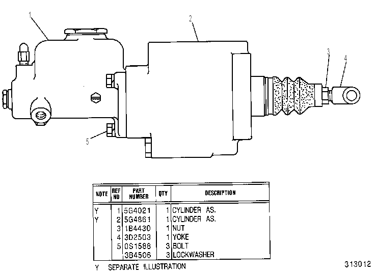 CYLINDER AS-POWER MASTER 5G4859 CAT