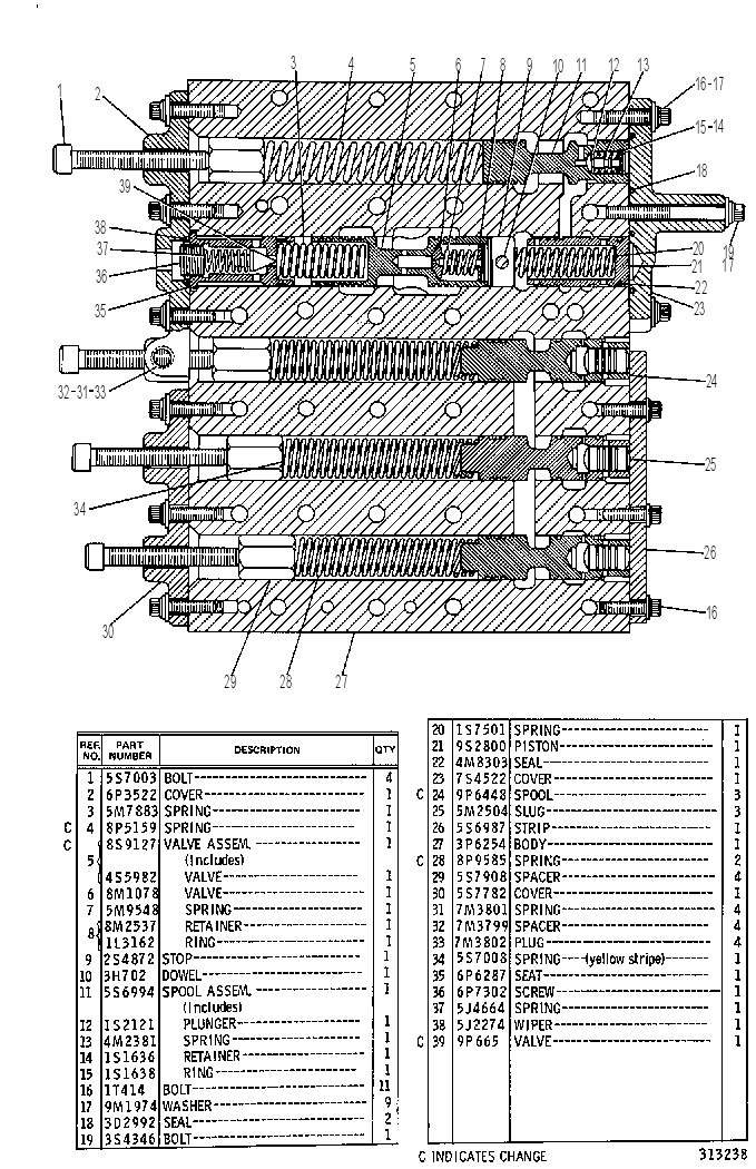 VALVE GP-SHIFT PRESSURE 6P3526 CAT
