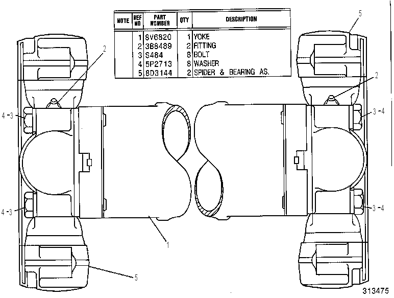 Карданный шарнир 8V6819 CAT