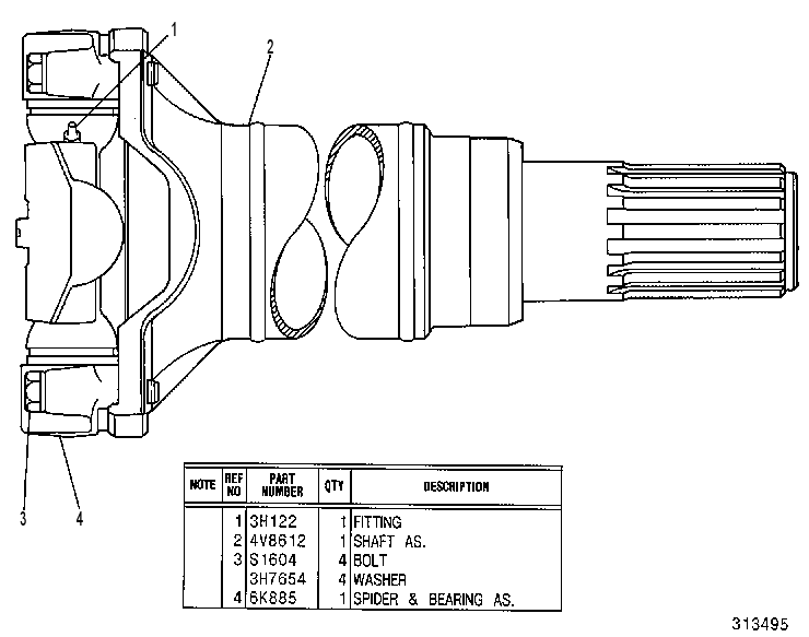 Карданный шарнир 8V6814 CAT