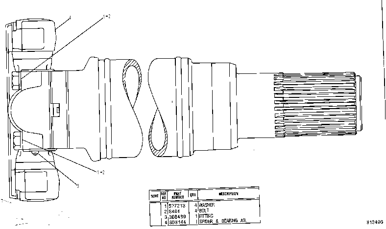 Карданный шарнир 8V6815 CAT