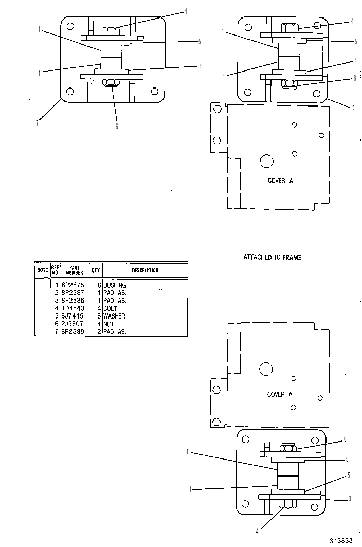 Крепление ROPS 3A6858 CAT