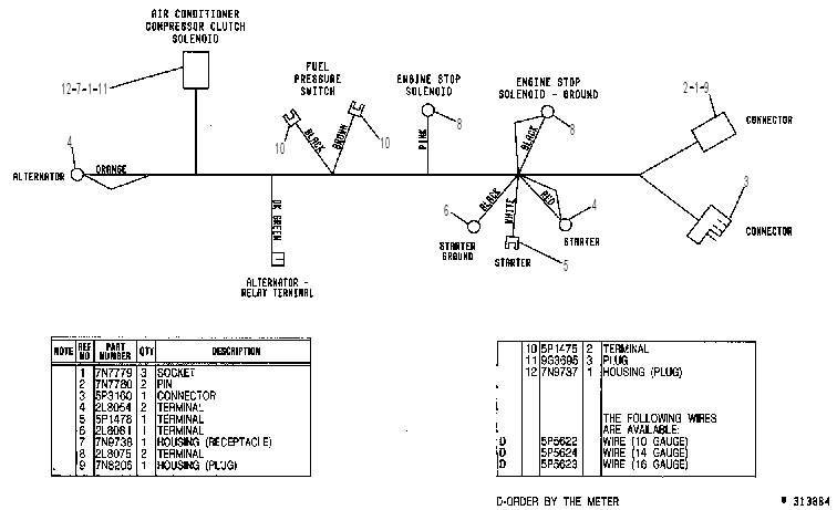 Жгут проводов двигателя 9V1222 CAT