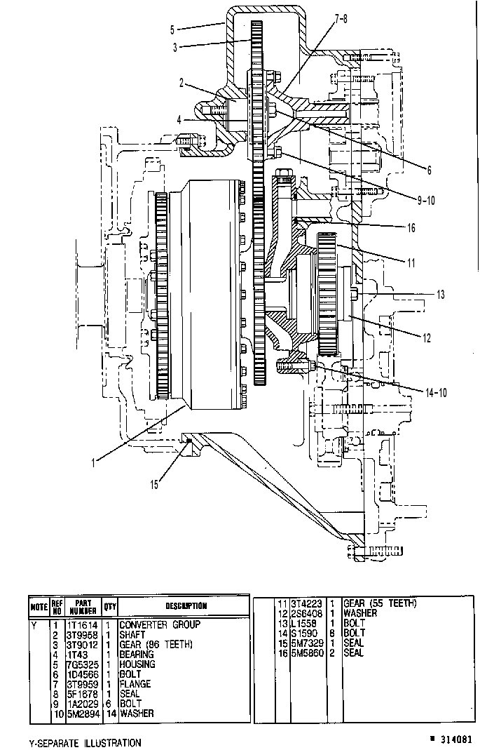 Гидротрансформатор 3T4587 CAT