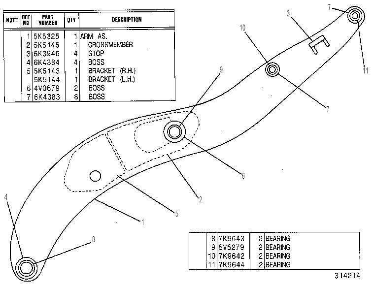 ARM & BEARING AS 5V5690 CAT