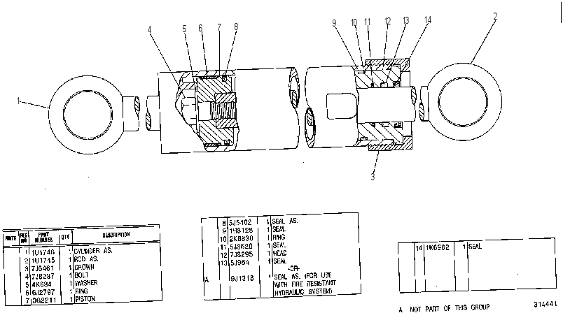 CYLINDER GP-ARTICULATION 1U1649 CAT