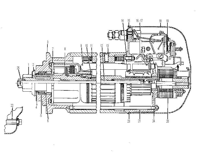 Стартер электрический 2Y1920 CAT