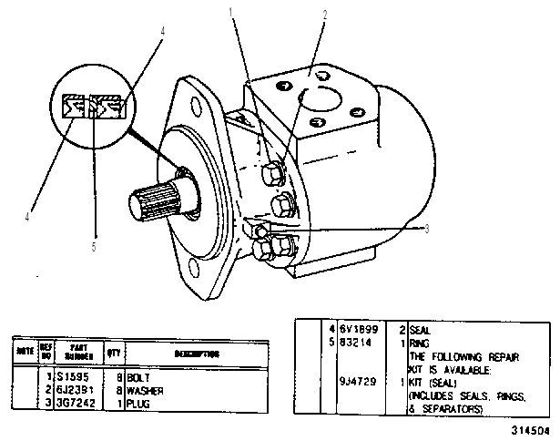 Насос шестерённый 4T2590 CAT