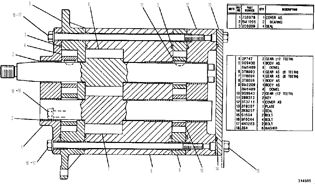 Насос шестерённый 3T8098 CAT