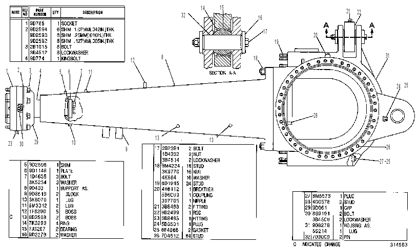 HOUSING GP-REAR AXLE 9D2720 CAT
