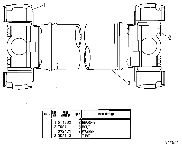 UNIVERSAL JOINT GP-PUMP DRIVE 5T7421 CAT
