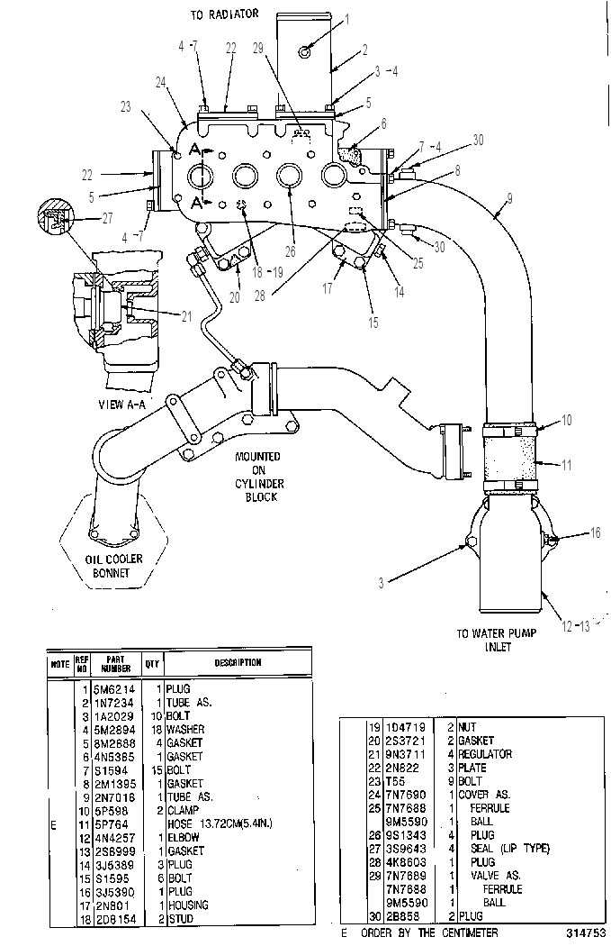 LINES GP-JACKET WATER HEATER 2W5260 CAT