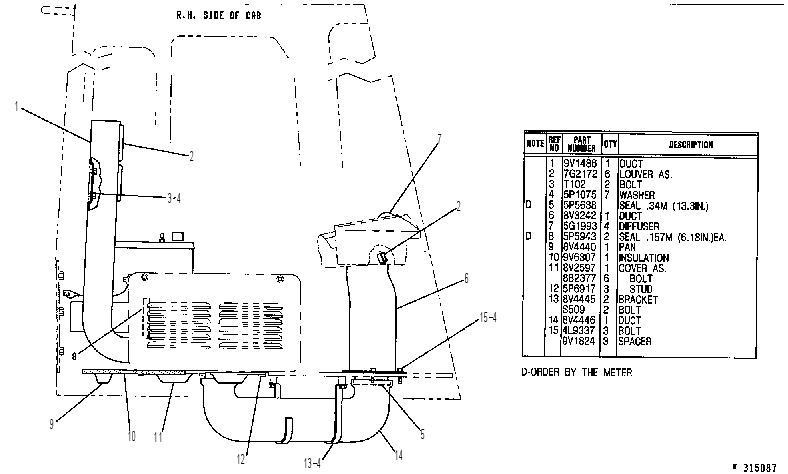 DUCT & CONTROL GP 8V2512 CAT