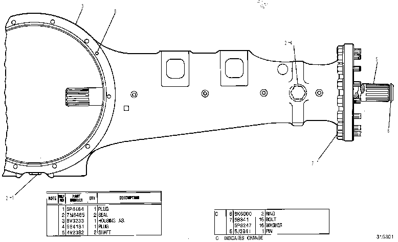 AXLE GP-FIXED 4V1905 CAT