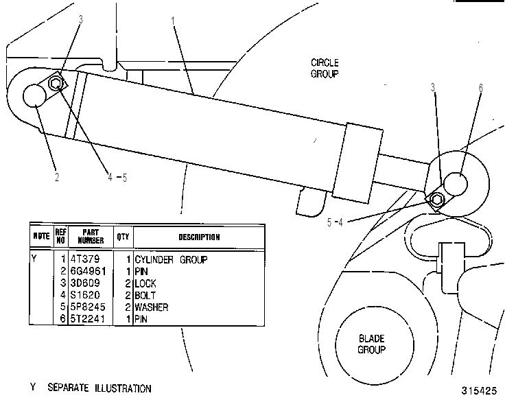 CYLINDER & MOUNTING GP 6G4960 CAT