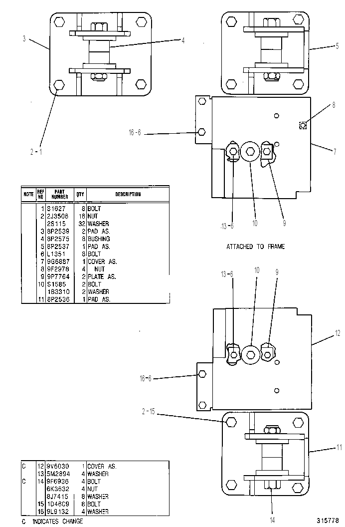Крепление ROPS 7V5331 CAT