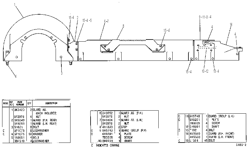 TRACK ROLLER FRAME GUARD 3V3140 CAT