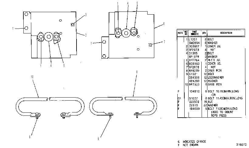 Крепление ROPS 3A6444 CAT