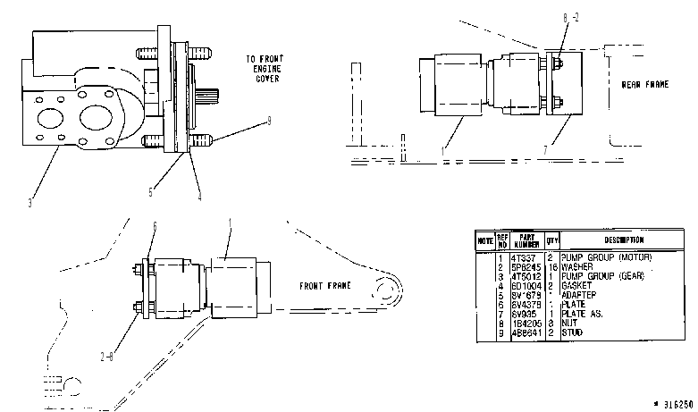 PUMP & MTG GP-BRAKE 9V2449 CAT