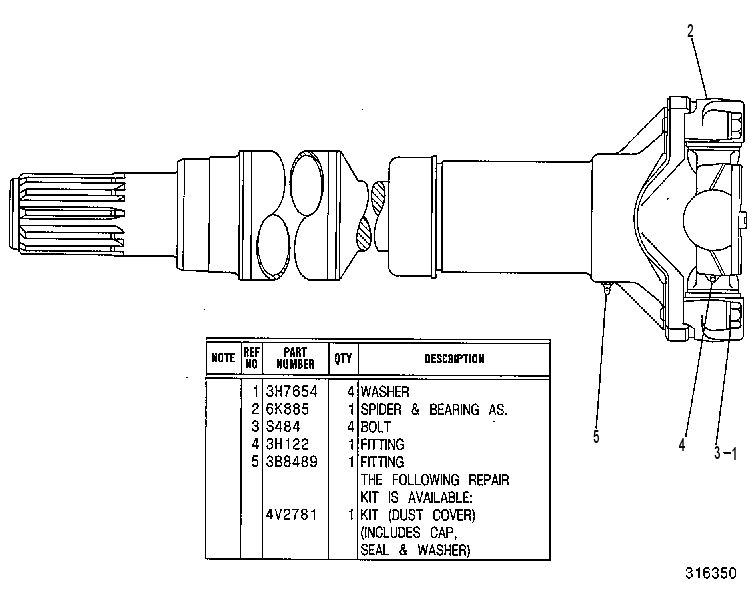 Скользящее соединение 8V6821 CAT