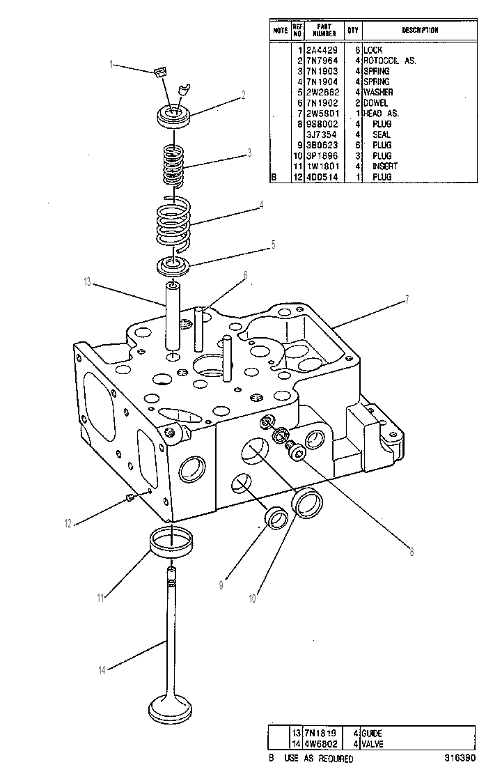Головка блока цилиндров 2W5802 CAT