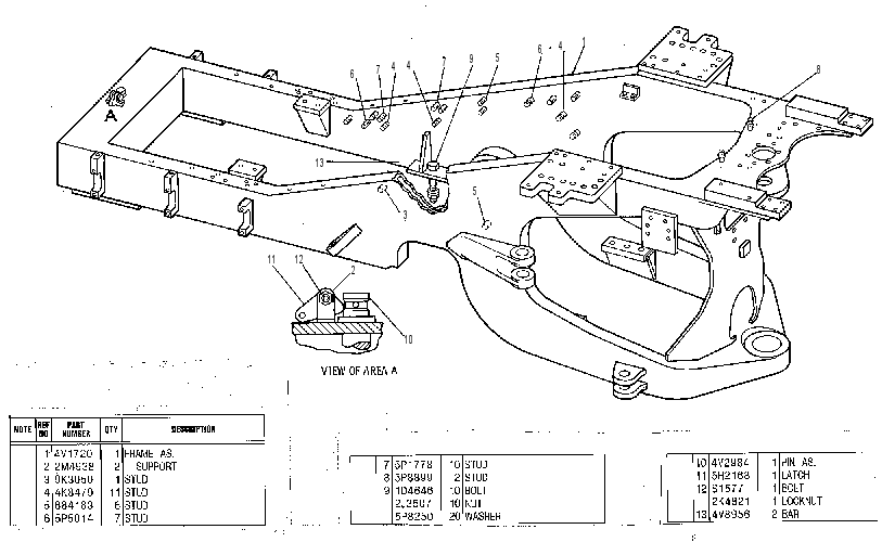 FRAME GP-ENGINE END 8V6155 CAT