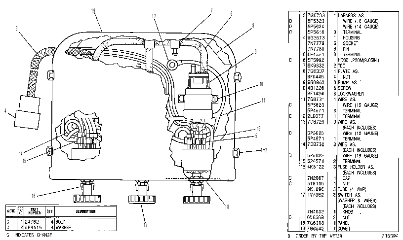 CONTROL GP-WASHER & WIPER 3T0103 CAT