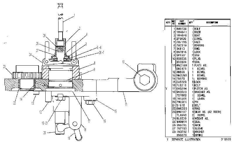 PLATE GP-GOVERNOR ADAPTER 4W2921 CAT