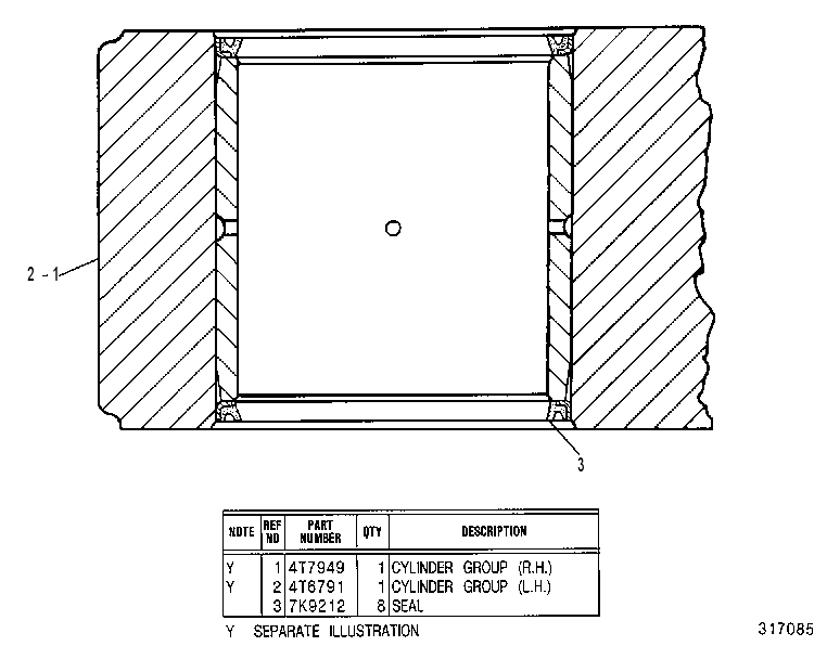 CYLINDER & SEAL GP 9V6304 CAT