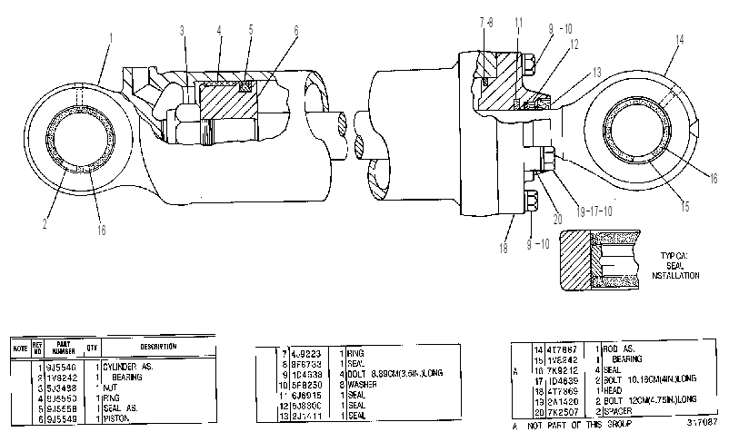 Цилиндр 4T7949 CAT