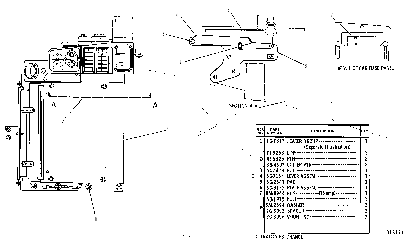 HEATER & MOUNTING GP 6G5320 CAT