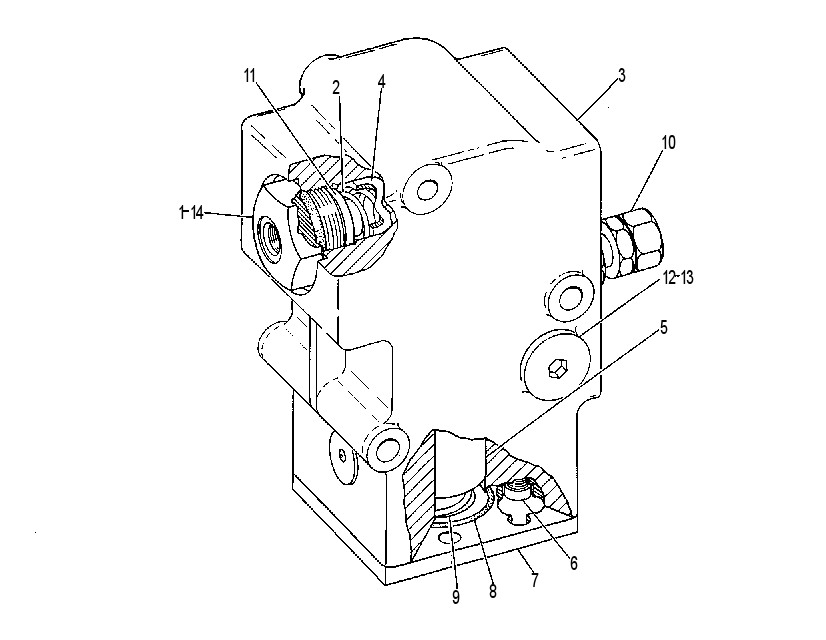 Клапан обратный с предохранительным 4T5066 CAT