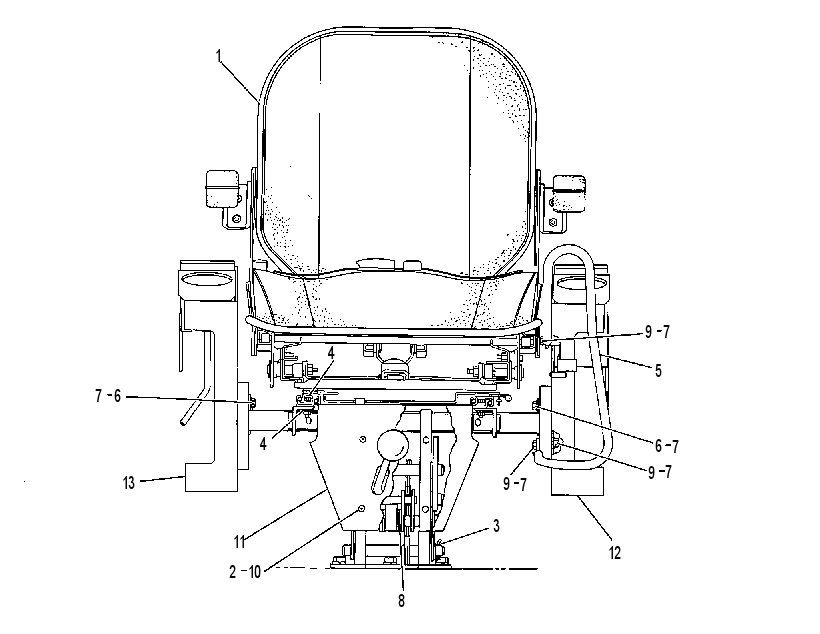 Сиденье регулируемое 9V8885 CAT