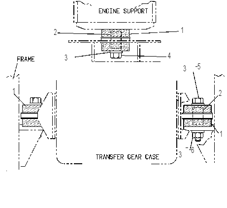 MOUNTING GP-ENGINE & TMSN 7N4129 CAT