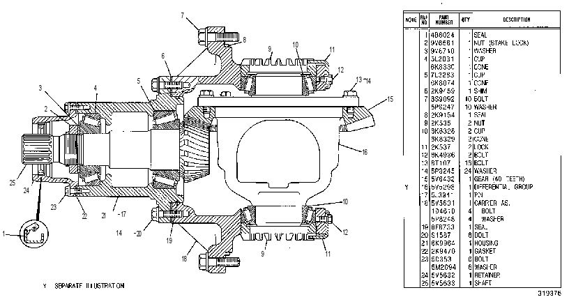 Дифференциал с конической передачей 5V5297 CAT
