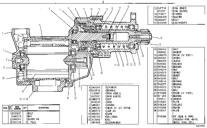 Стартер пневматический 4W5108 CAT