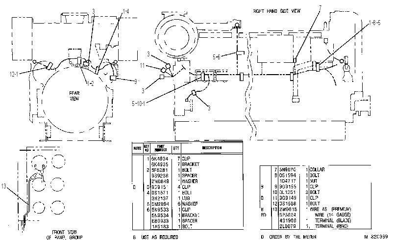 Крепёж жгута проводов 5N9408 CAT
