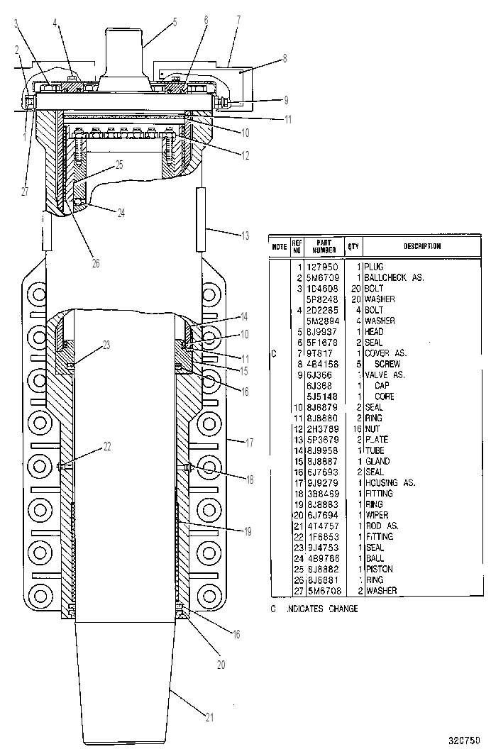 Подвеска передняя 4T4756 CAT