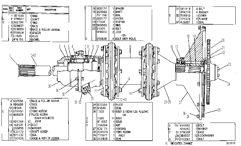 DRIVE SHAFT GP 9D2180 CAT