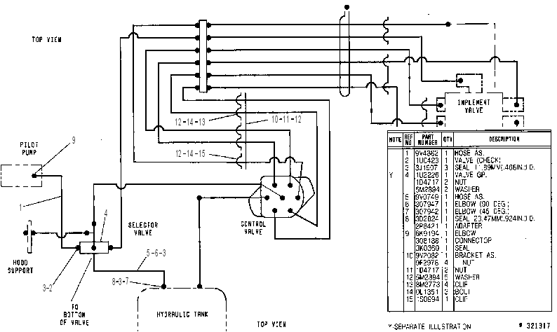 Трубопроводы управляющие 9V2116 CAT