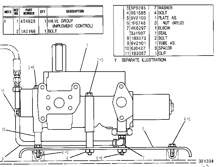 Главный управляющий клапан с креплением 9V2085 CAT