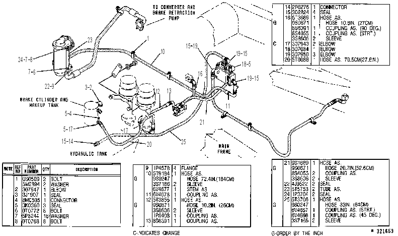 Трубопроводы рабочего тормоза 5T8785 CAT