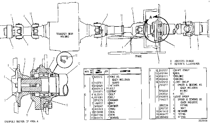 Вал приводной 3V0142 CAT