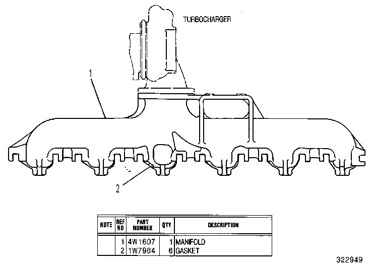 Коллектор выпускной 4W6178 CAT