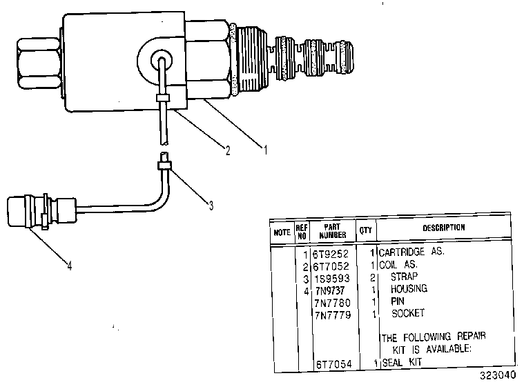 Клапан электромагнитный 6T0466 CAT
