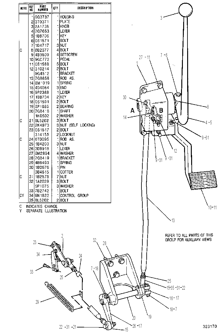 CONTROL GP-GOV & DECELERATOR 6P7329 CAT